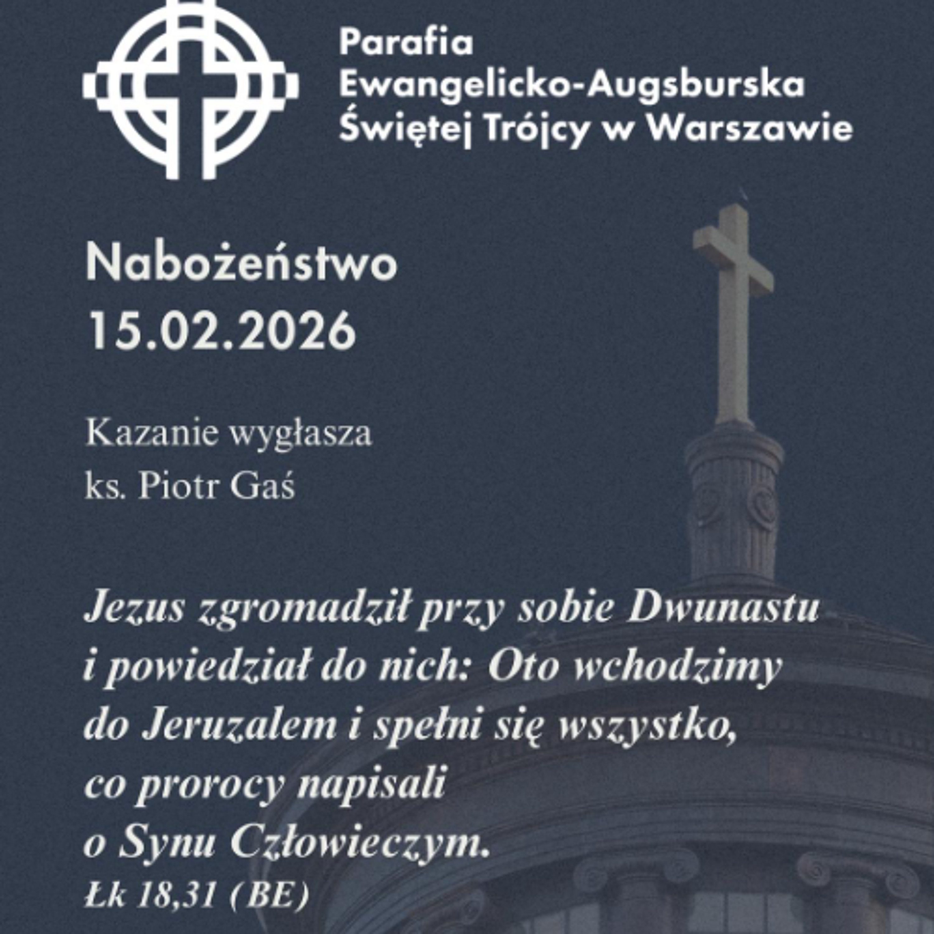 Niedziela ze Słowem, rozważanie nabożeństwa 15 lutego 2026 episode artwork