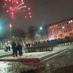New Year's Eve, 2020-2021, Turgenev Square, St. Petersburg