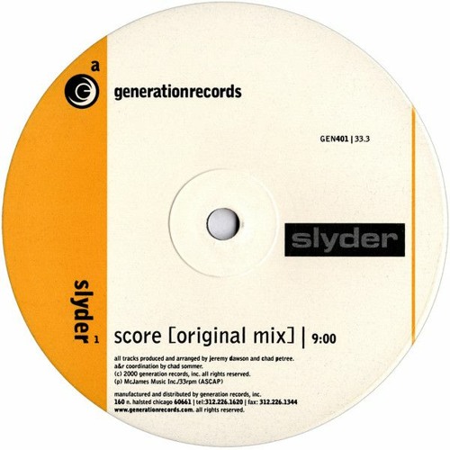Slyder - Score [-16% Vinyl Rip]