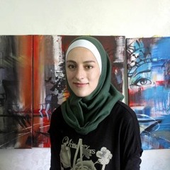 الفنانة لينا ابو جرادة تجسد أعمالها الفنية لدعم القضية الفلسطينية