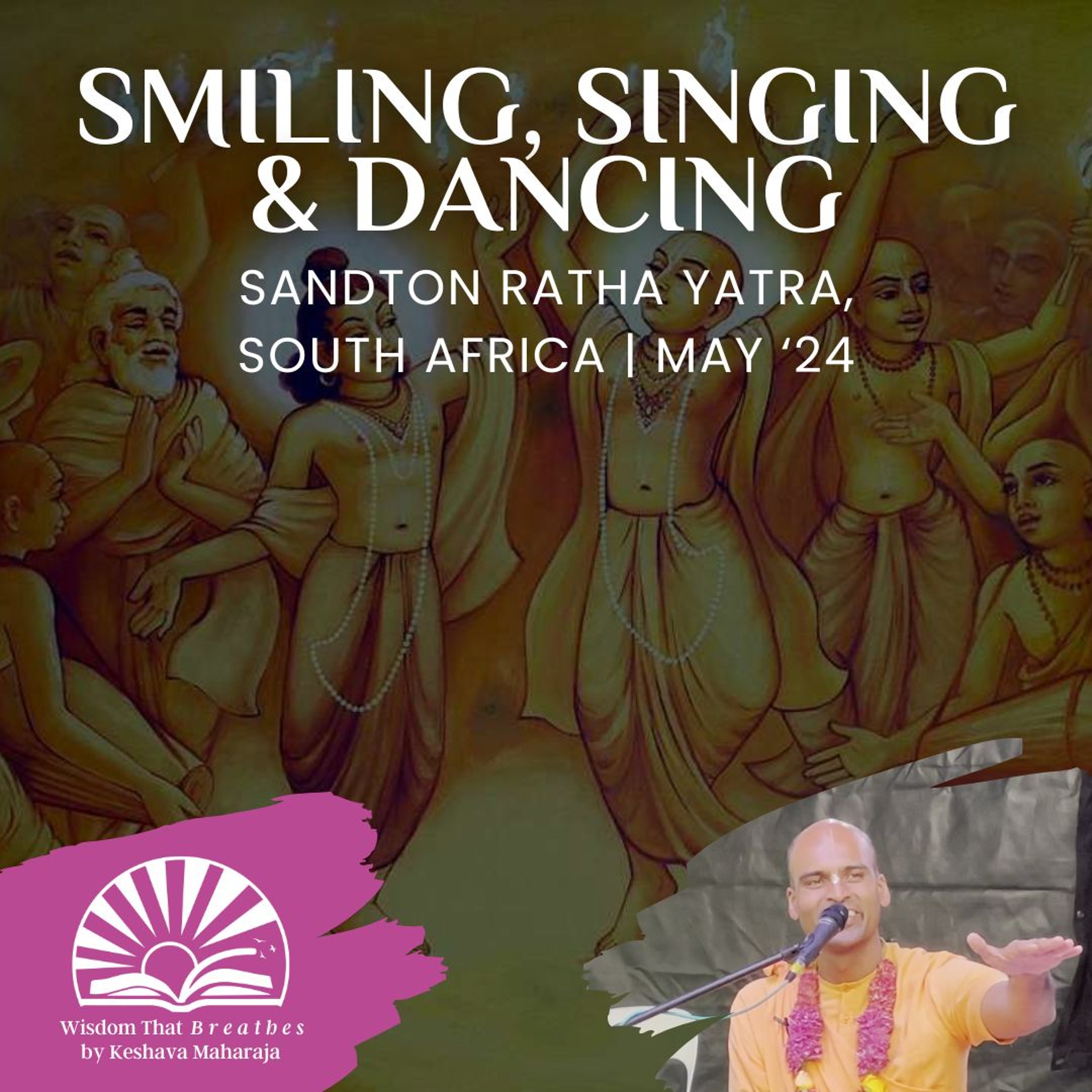 Smiling, Singing & Dancing | Sandton Ratha Yatra, South Africa | Svayam Bhagavan Keshava Maharaja
