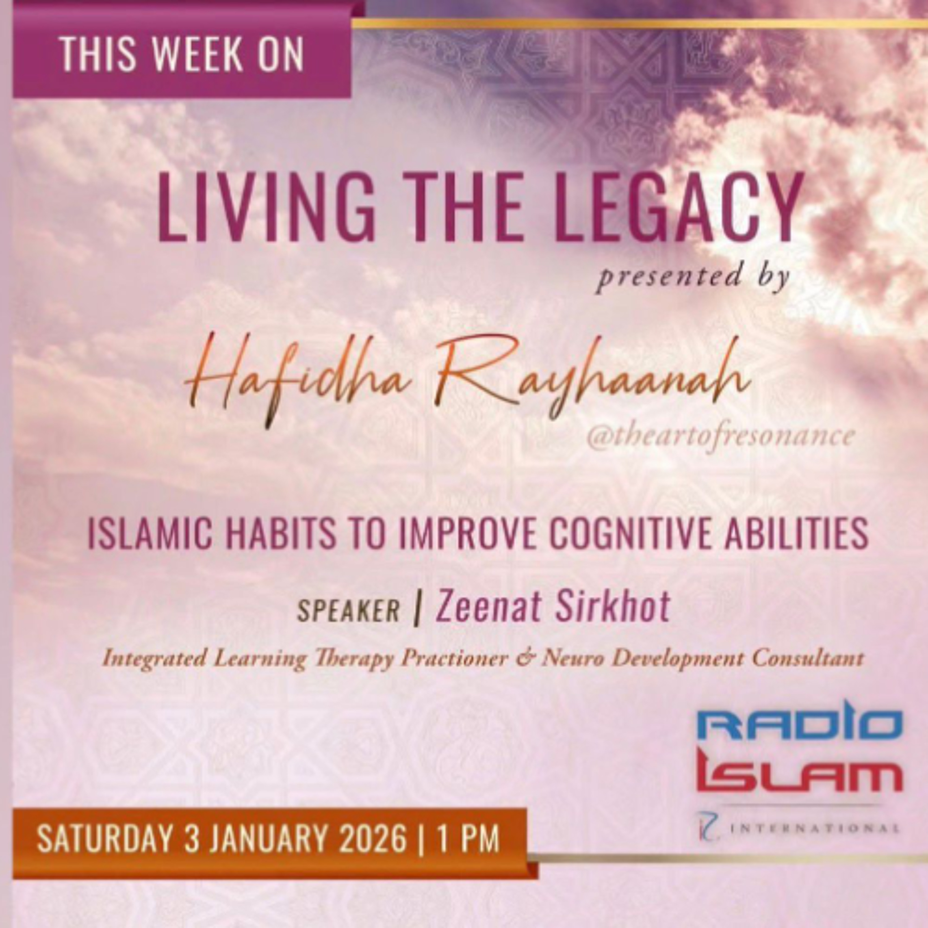 Islamic Habits to Improve Gognitive Abilities: Zeenat Sirkhot