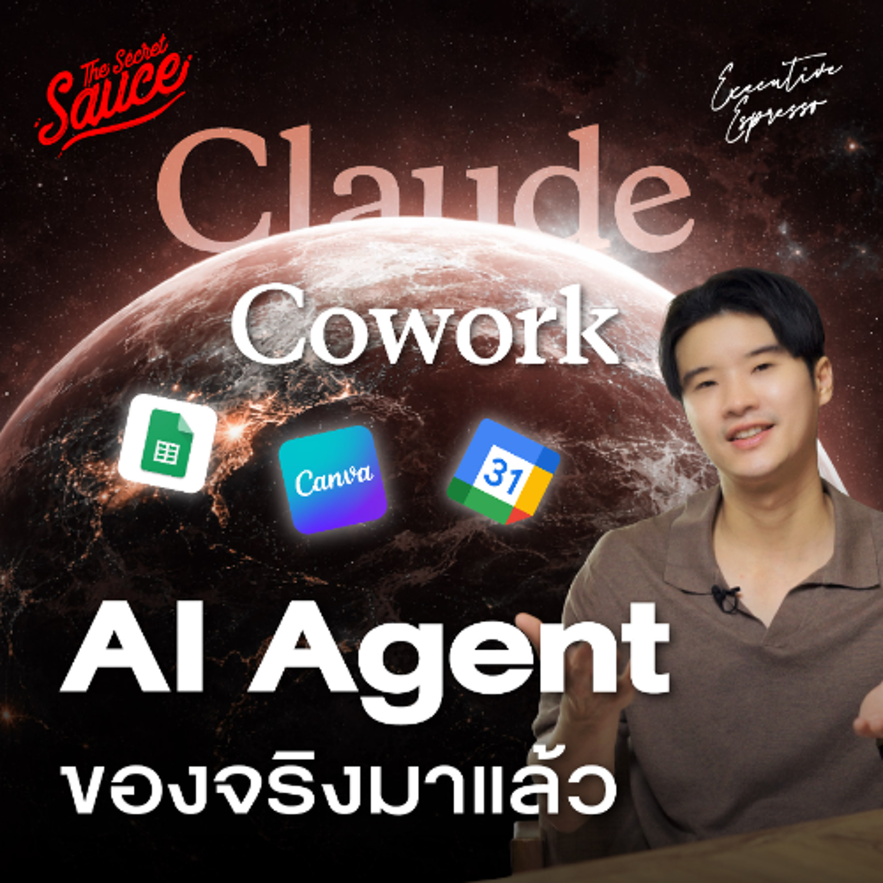 Executive Espresso EP.593 Claude Cowork วิธีใช้ในเคสการเงิน-ธุรกิจ-ครีเอเตอร์ ใช้ง่ายแทนคนได้จริง
