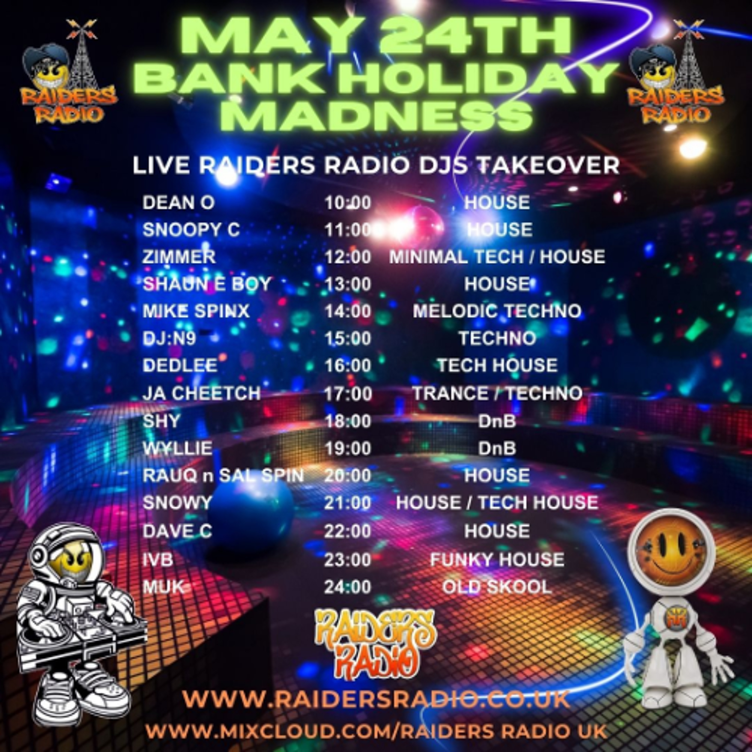 Raiders Radio May Bank Holiday Special - Live 'Summer vibes' DJ Set recorded 24th MAy 2026 episode artwork
