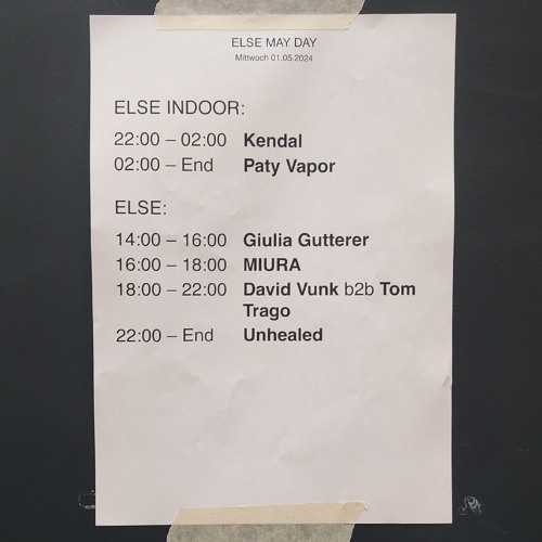 Live @ Else (Berlin) - May Day