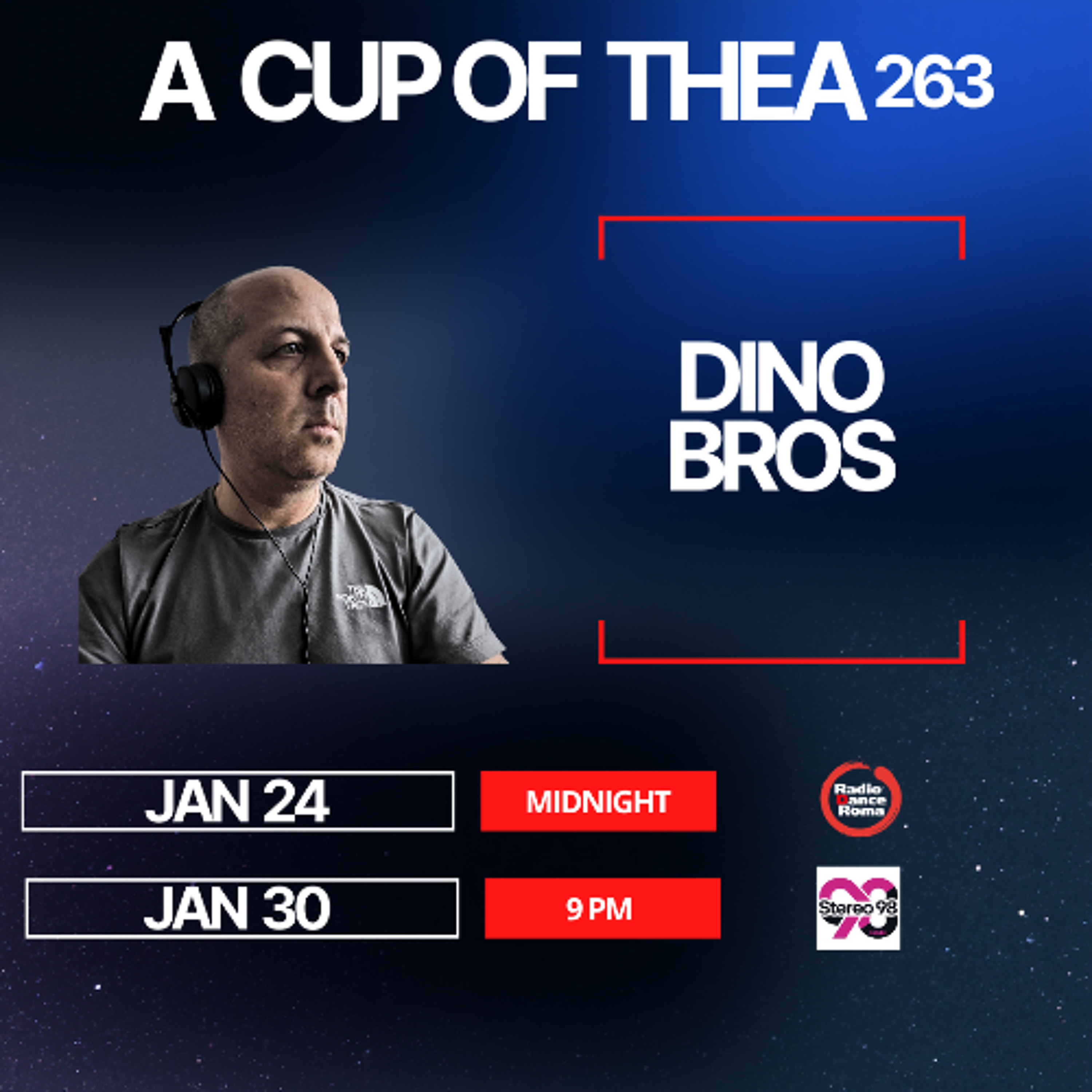 A cup of thea episode 263 with Dino Bros episode artwork