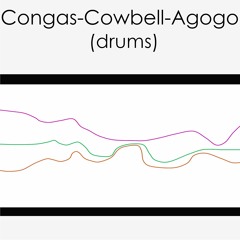 Congas-Cowbell-Agogo (three-fold drums)