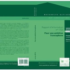 PDF read online Rapport d?information sur la Francophonie : action culturelle, ?ducative et ?con