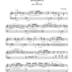 Sonorus for Piano Right  Hand. ( 2002)