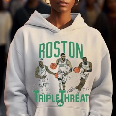 Boston Celtics Triple Threat Holiday Tatum And Brown Signatures Shirt