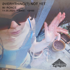 Ronce - Əverything(?) Not Yet (Mai 2025)