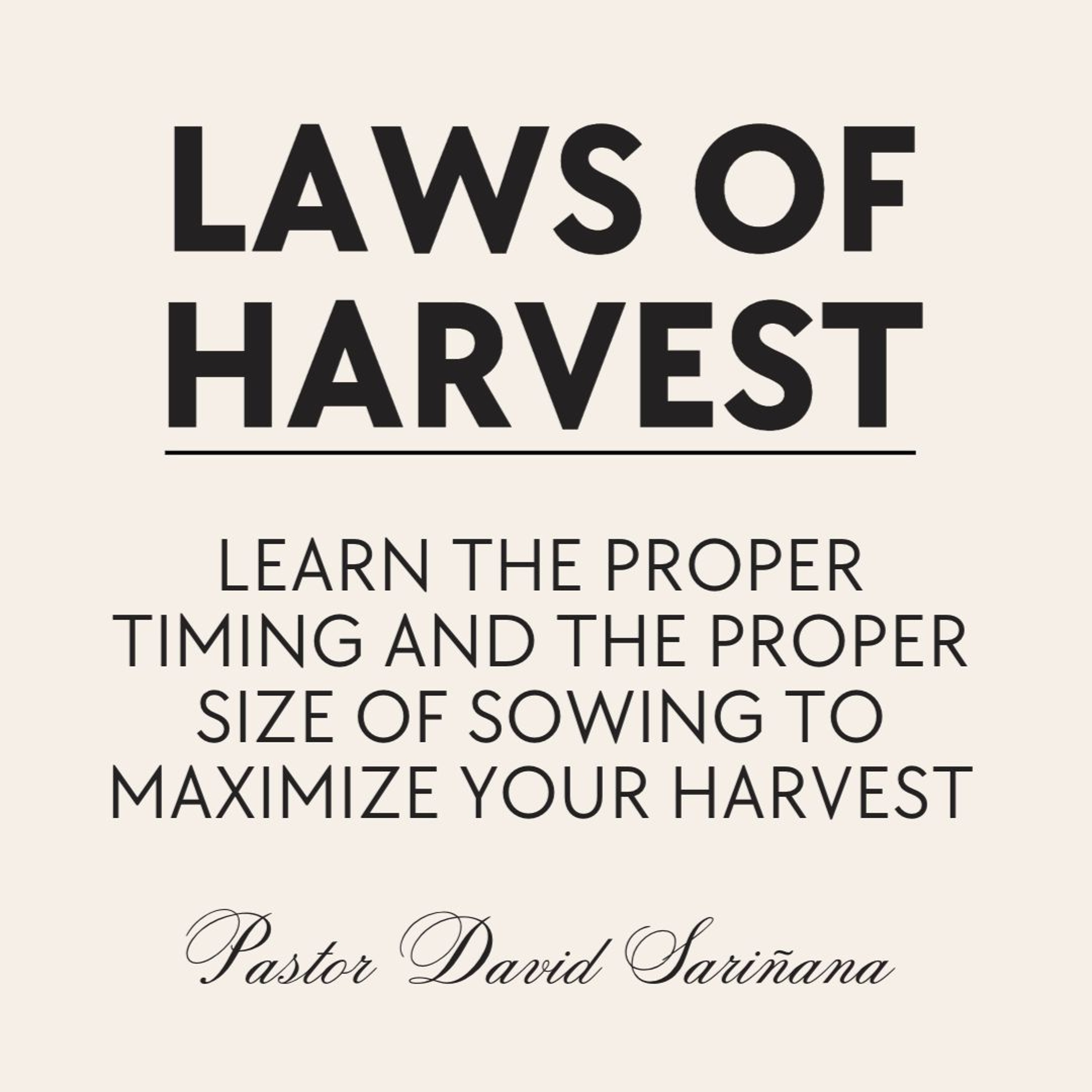 Laws of Harvest #10 with AFC Pastoral Team. episode artwork