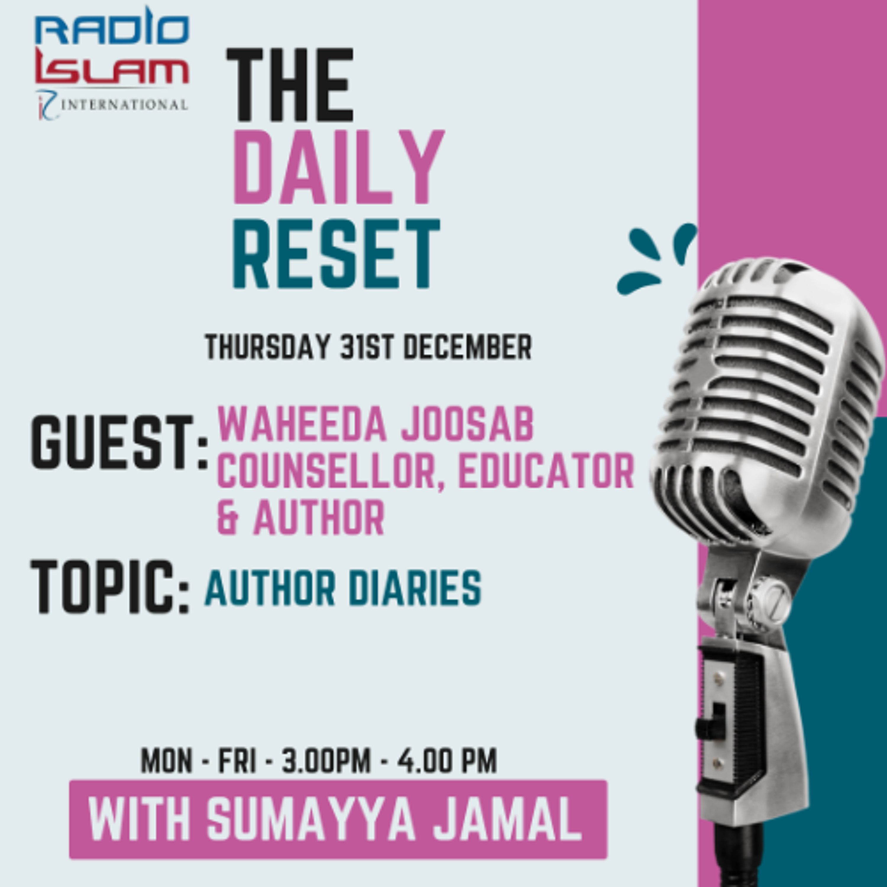 Author Diaries Guest: Waheeda Joosab – Counsellor, Educator & Author
