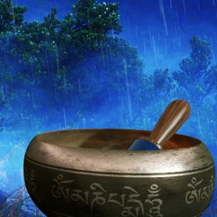 Rain Music For Sleep | Tibetan Singing Bowls With Thunderstorm White Noise (75 Minutes)