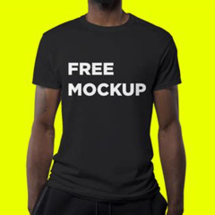 T Shirt Mockup Black Free Kostenlos Downloaden