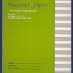 {READ/DOWNLOAD} 💖 Standard Wirebound Manuscript Paper (Green Cover)     Spiral-bound – February 1,