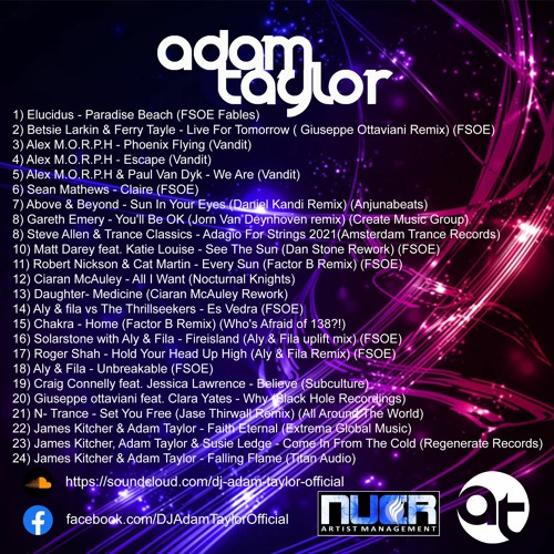 Adam Taylor - 2 Hour Uplifting Trance Mix 002