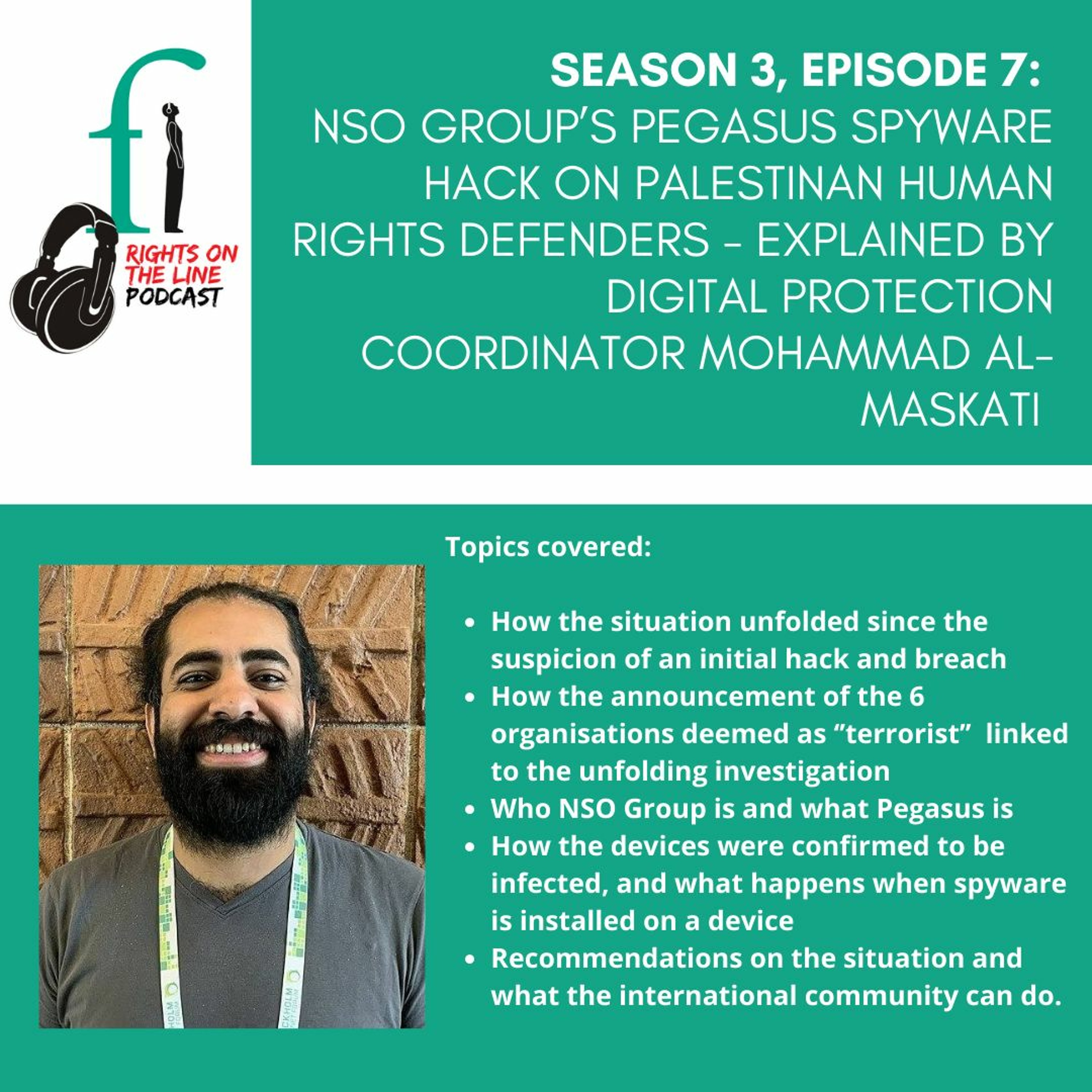 NSO Group’s Pegasus Spyware hack on Palestinan HRDs - explained by DPC Mohammad Al-Maskati