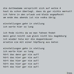 Ines + Renzo: Man kann ja nur spröder werden