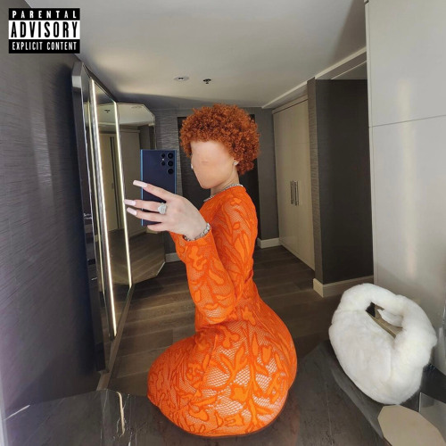 ice spice orange dress Ice Spice Wears Sheer Corset Dress to 2023 BET Awards