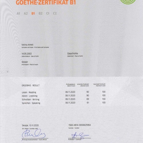 Buy Original Goethe Certificate A1, A2, B1, B2