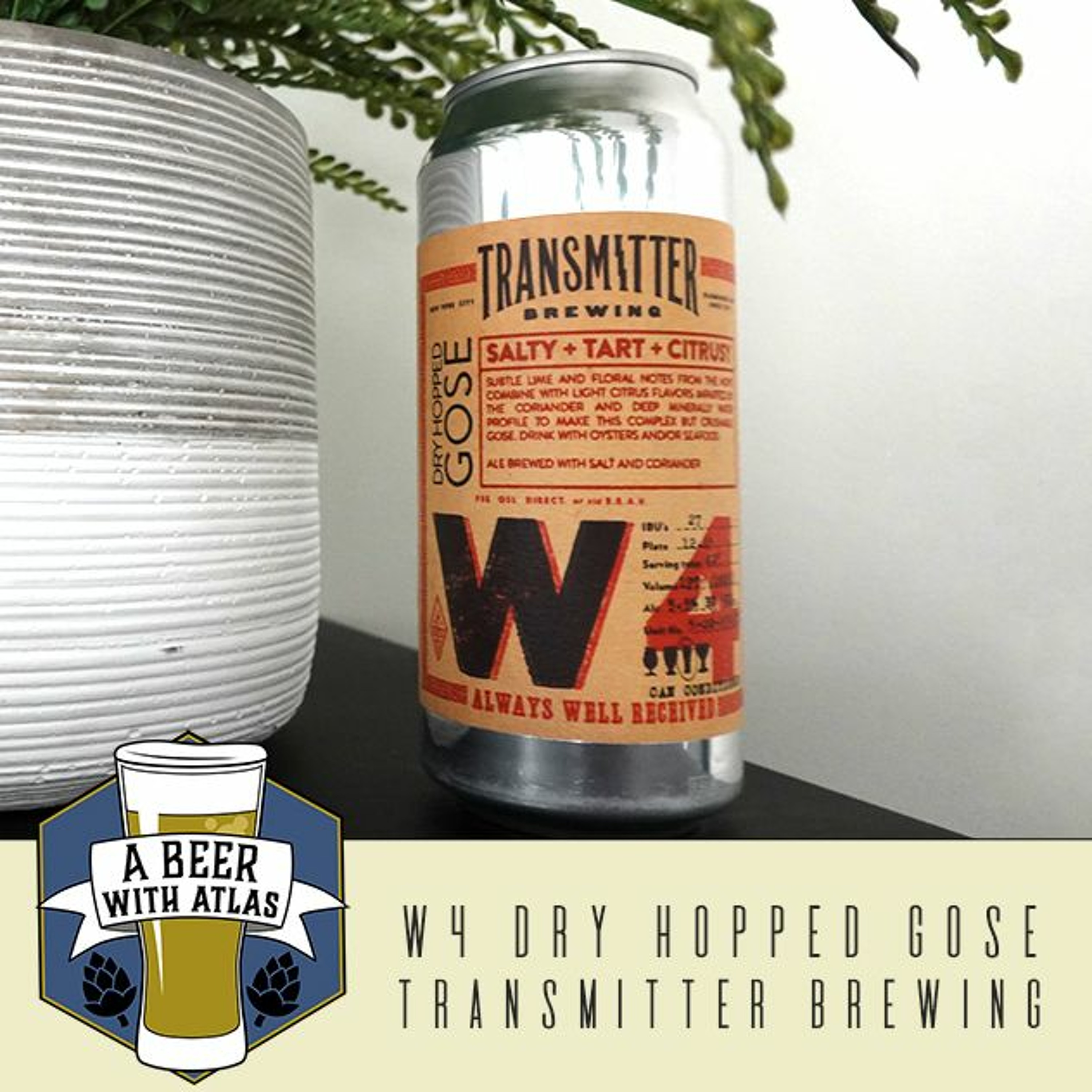 W4 Dry Hopped Gose from Transmitter Brewing - Beer With Atlas 107