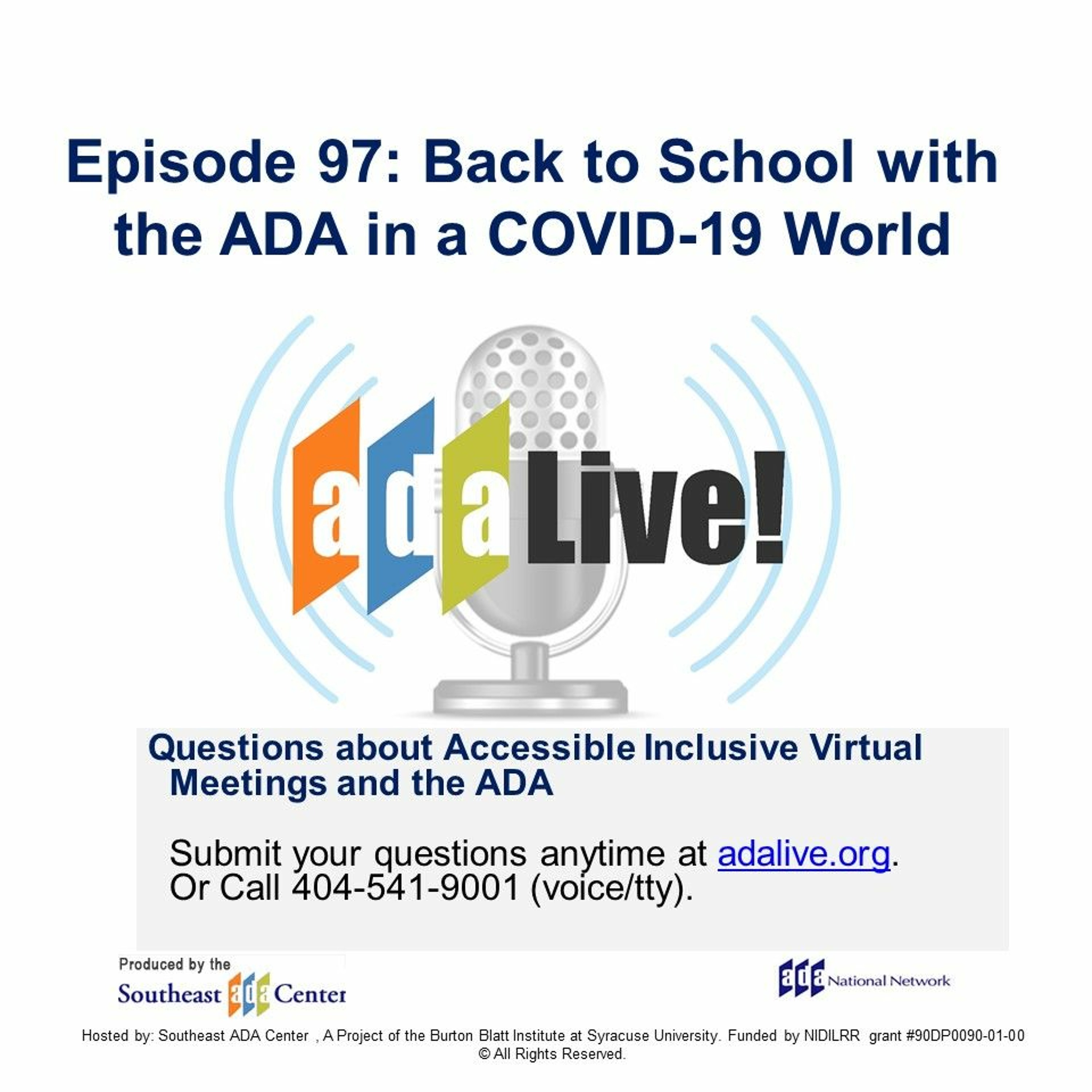 Episode 97: Back to School with the ADA in a COVID-19 World episode artwork