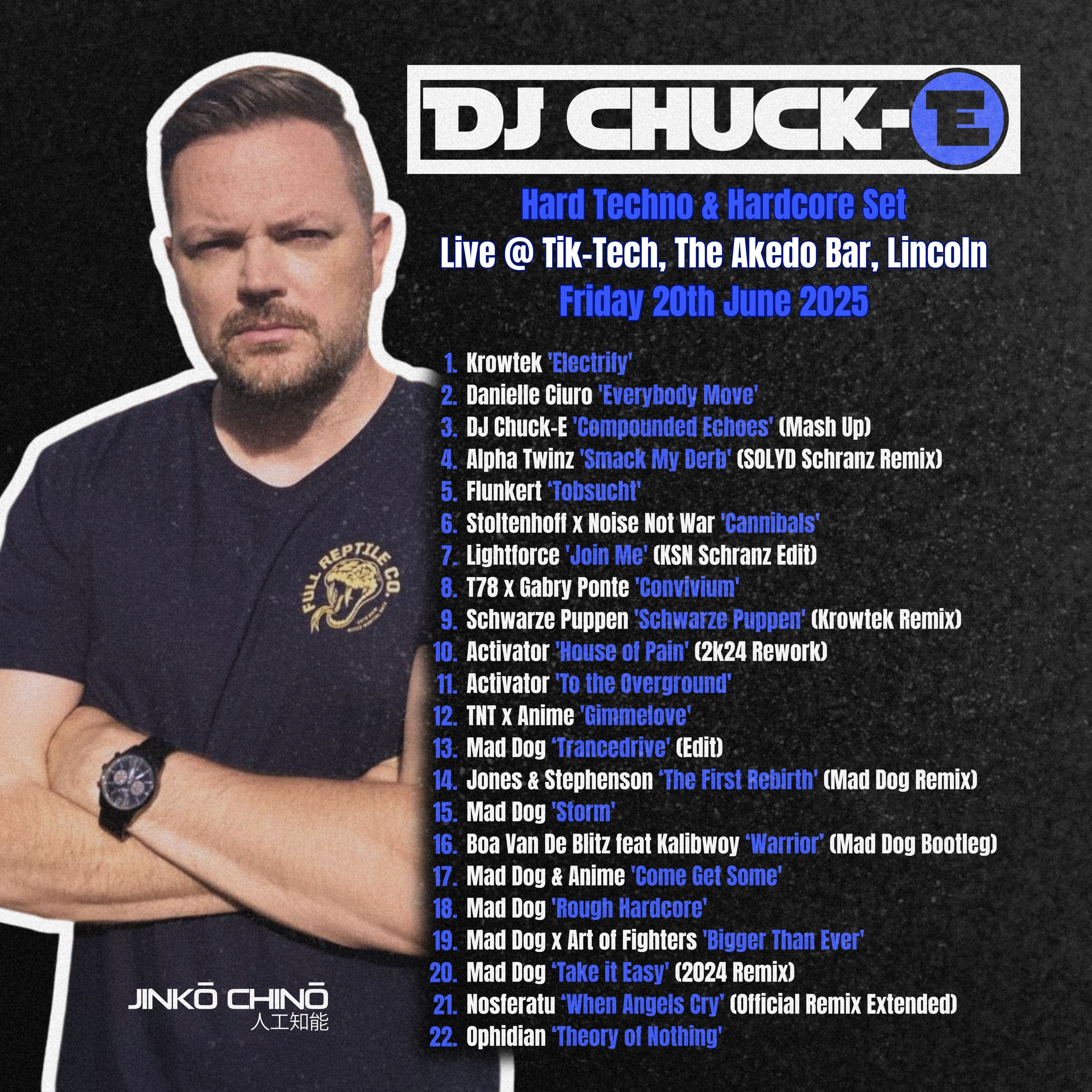 DJ Chuck-E Live Harder-Styles Set @ Tik-Tech, The Akedo Bar, Lincoln, June 20th 2025 episode artwork