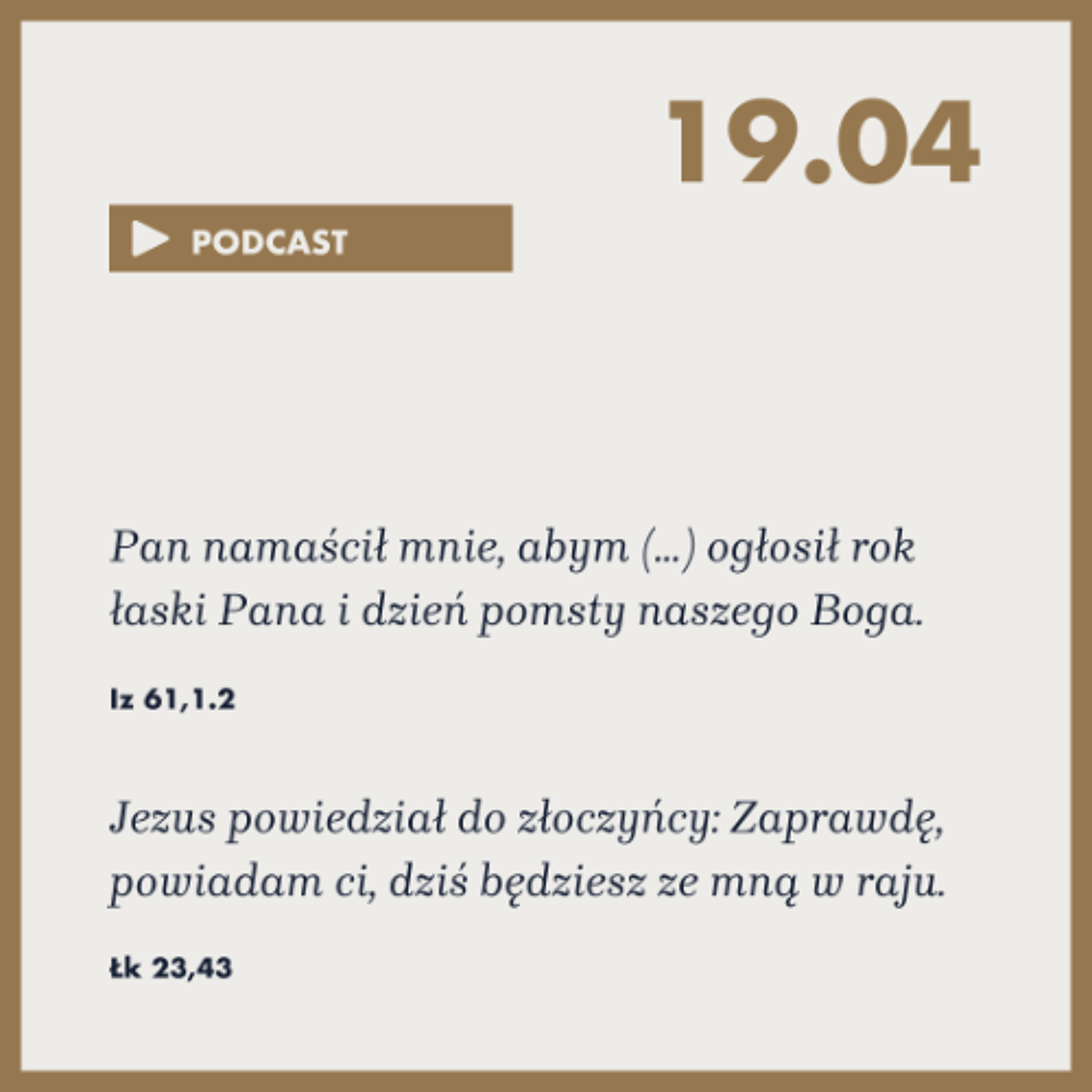Poranek ze Słowem na 19 kwietnia 2025 episode artwork