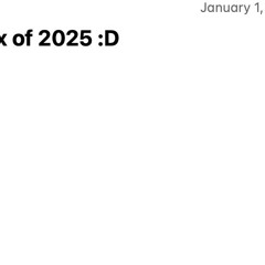 MY FIRST MIX OF 2025 :D