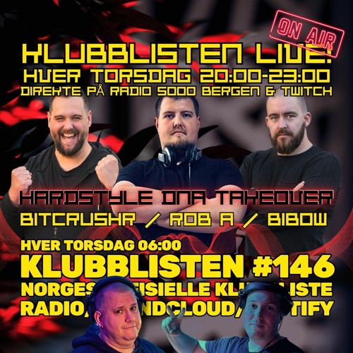 Stream Klubblisten LIVE - 19th September 2023 @ Radio 5000 Bergen by  BITCRUSHR | Listen online for free on SoundCloud