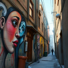 Painted Faces in the Alleyway