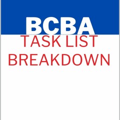 EPUB Download BCBA Task List Breakdown Based On The BCBA 5th Edition Task
