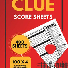 [READ] PDF 📑 Clue Replacement Pads: Small Size Clue Score Sheets Two Sided (400 shee