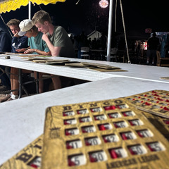 Inside the bingo tent at Fisherman's Picnic