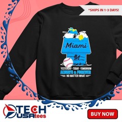 Snoopy and Woodstock Miami Marlins yesterday today tomorrow 2024 shirt