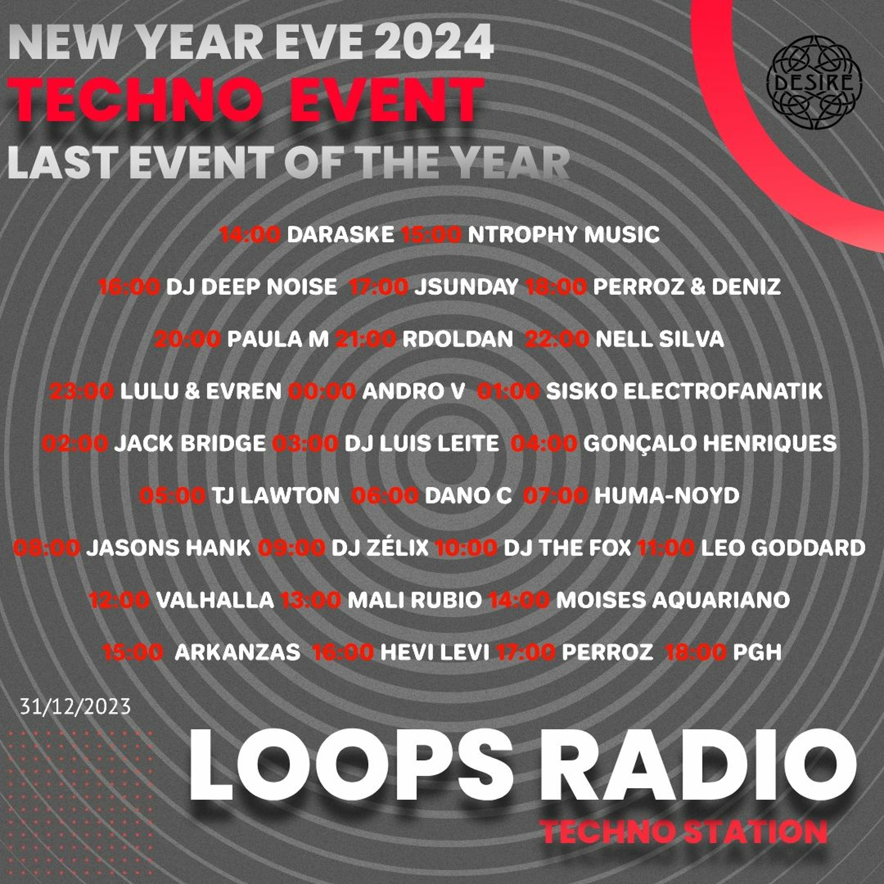 Zelix - New Year Eve 2024 - Loops Radio Techno episode artwork