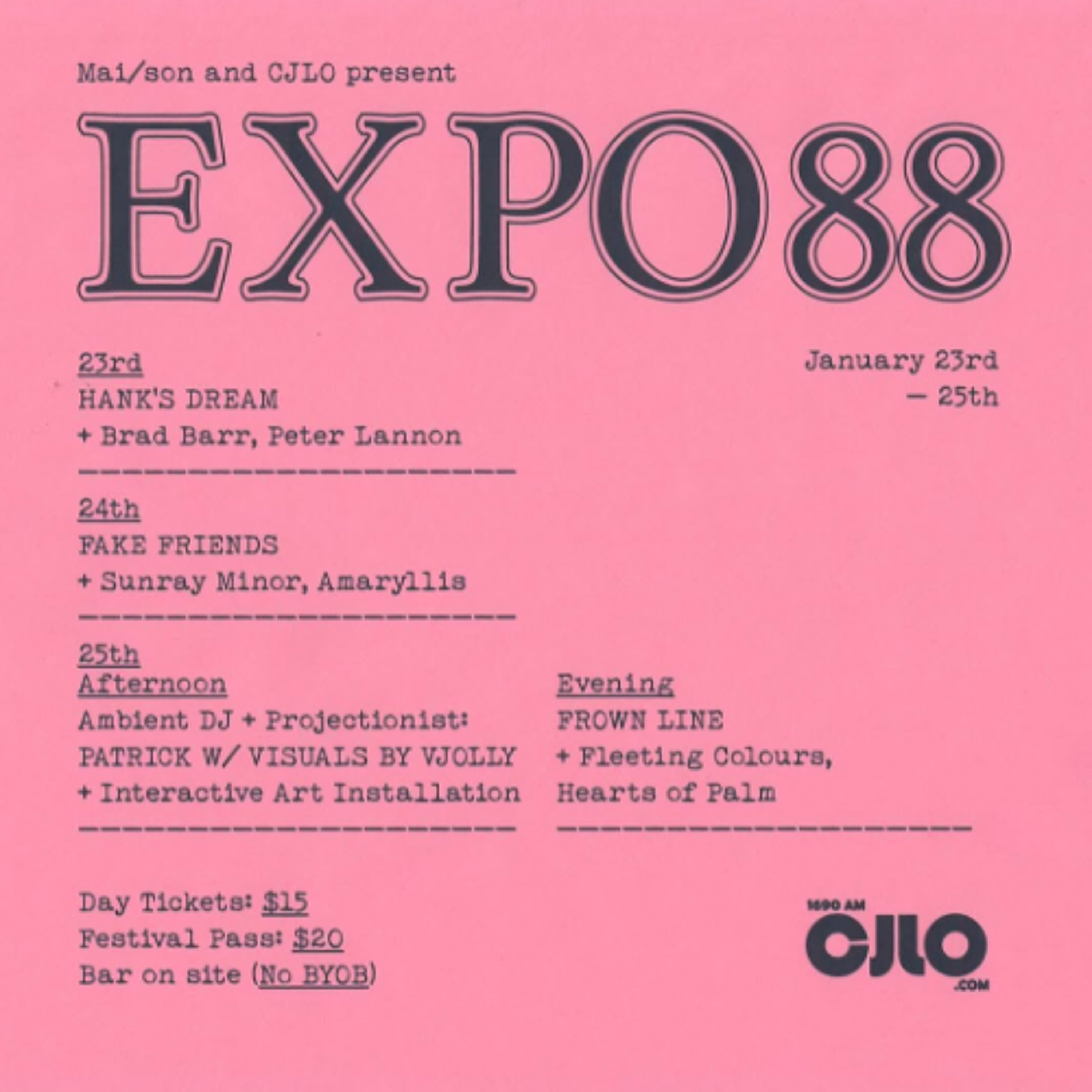CJLO x Mai/son: Expo 88 Interview with Jacob Tarasofsky episode artwork