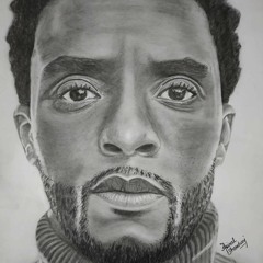 Pencil portrait of Black Panther Chadwick Boseman by Aviral Bhardwaj