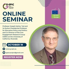 G - EPIC International Online Seminar Series  Speaker Professor Joseph Kahne - Audio Recording
