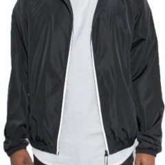 Reflective Zipper Windbreaker Black