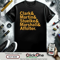 Iowa Hawkeyes Clark and Martin and Stuelke and Marshall and Affolter starting 5 shirt