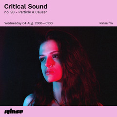 Critical Sound no. 93 - Particle & Cauzer - 04 August 2021