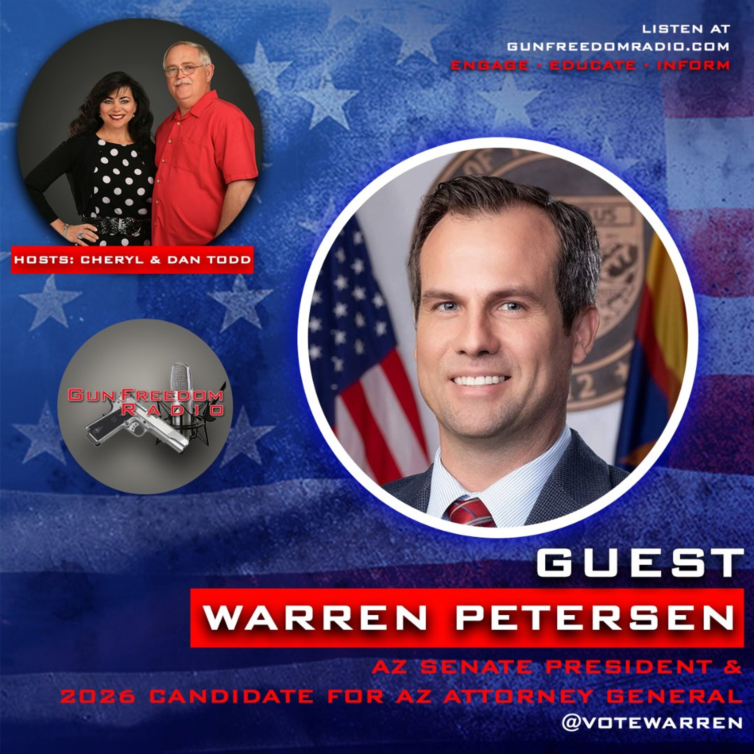 Elections Impact Your Rights with AZ Senate President Warren Petersen - GunFreedomRadio EP533 episode artwork