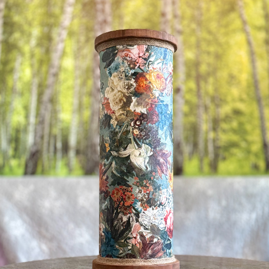 Original rain column 10min, Flower colours, rain sound instrument.