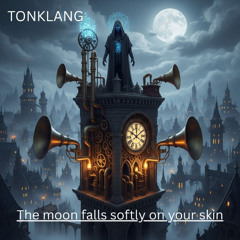 The moon falls softly on your
