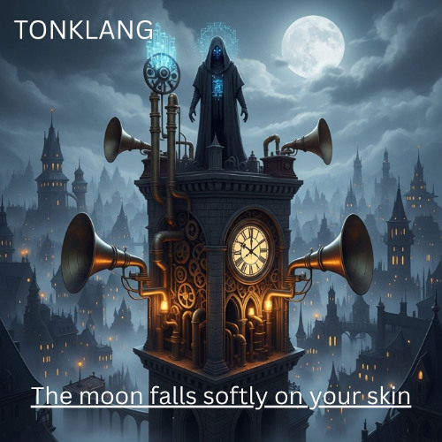 The moon falls softly on your