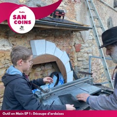 L’Outil en Main Sancoins : Découpe d’ardoises par Corentin-Henri