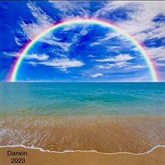 On a Beach with Rainbows