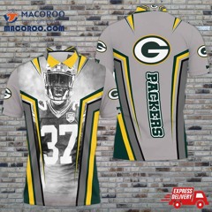 Green Bay Packers Josh Jackson 37 For Fans Polo Shirt